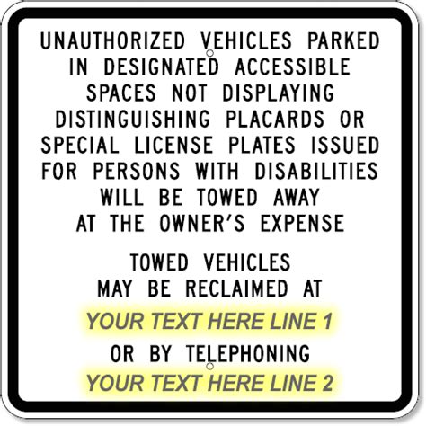 California Handicapped Parking Sign