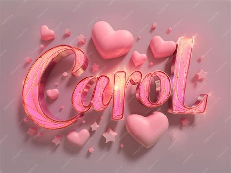 Premium Vector | Carol name logo design background carol name