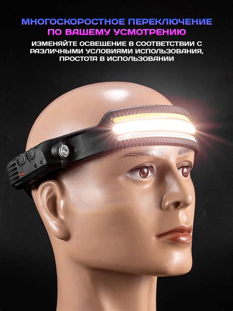 Фонарь налобный , светодиодный фонарик , белый свет - купить по ...