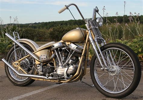 harley davidson panhead chopper  side bike urious