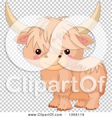 Clipart of a Cute Baby Yak - Royalty Free Vector Illustration by Pushkin #1356119