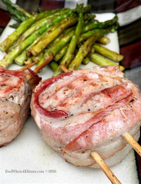 Grilled Bacon Wrapped Greek Pork Medallions 9 - Dad Whats 4 Dinner