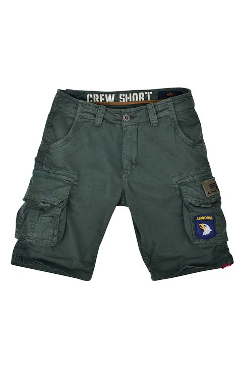 Шорты ALPHA INDUSTRIES CREW SHORT PATCH dark olive, купить в Интернет ...