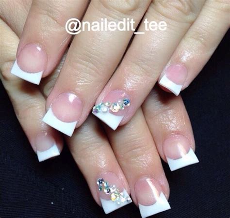 White French acrylic nails | Nails, French nails, French acrylic nails