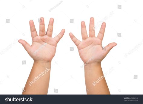 Children Hands Showing Ten Fingers Isolated Stockfoto 436543546 ...