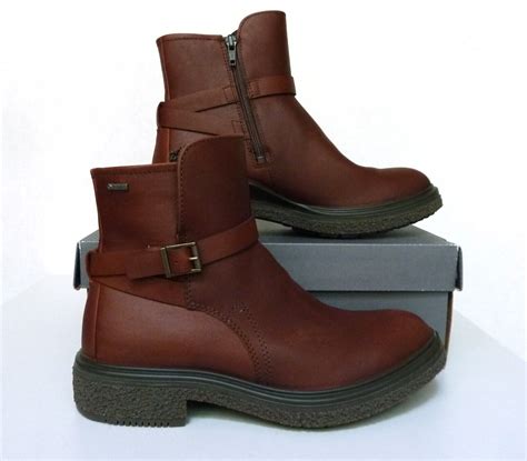 Pre-owned Ecco Women`s Crepetray Hybrid Gore-tex Boots Leather 200853 ...