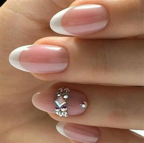 Uñas Acrilicas Sencillas Pero Bonitas Con Piedras | Diseño De Uñas