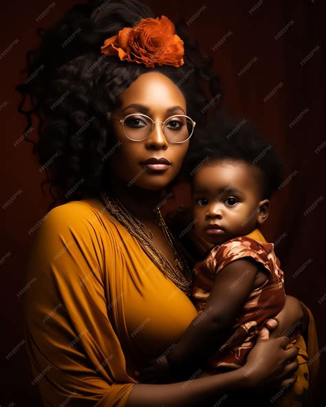 Premium Photo | African mother and baby child fashion model in Classic