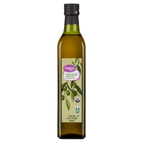 Great Value Organic Extra Virgin Olive Oil, 17 fl oz, Cold-Pressed for