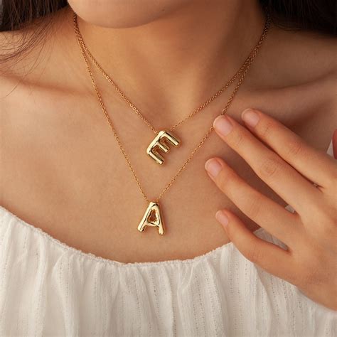 Letter Necklace - Etsy