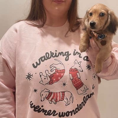 Walking in A Weiner Wonderland Ugly Holiday Sweater, Crewneck ...