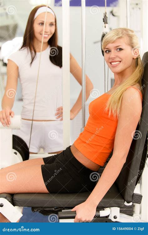 Two Beautiful Sportwomen Make Stock Photo - Image of charming, active ...