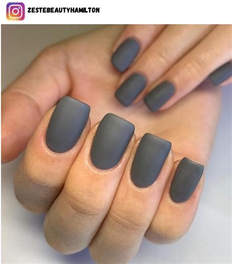 56 Matte Gray Nail Designs for 2024 - Nerd About Town