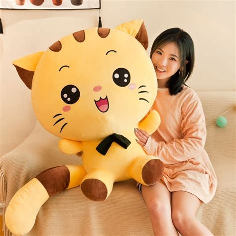 hugs   giant cat plush  big face soft touch