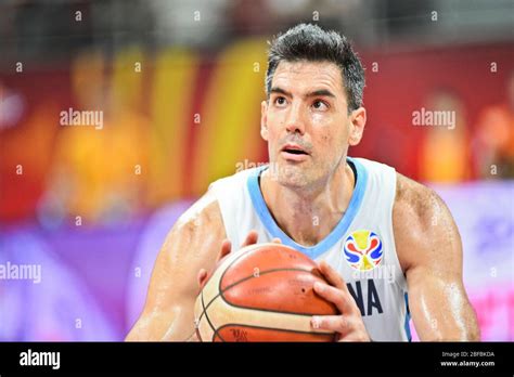 Luis Scola (Argentina) shooting a free throw against France. FIBA ...