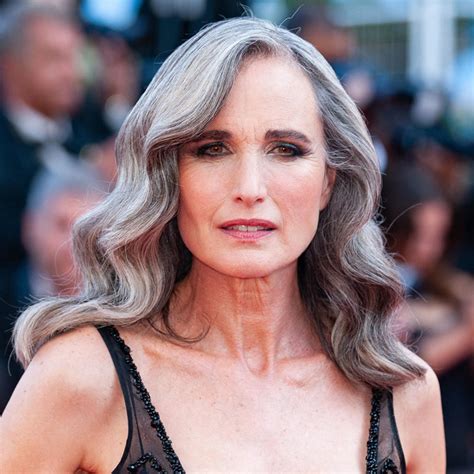 Andie MacDowell Wows Fans In A Sleek Black Alberta Ferretti Dress At Cannes