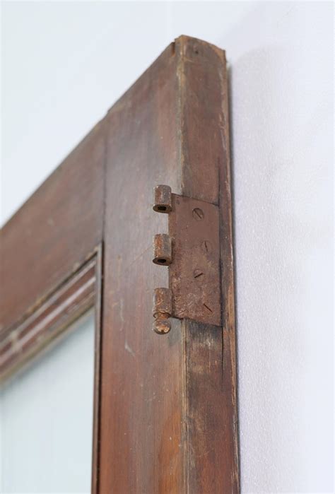 Vintage Wood Half Etched Glass Lite Passage Door 89.25 x 29.75 | Olde