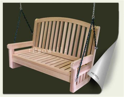 Custom Wood Front Porch Swing #3
