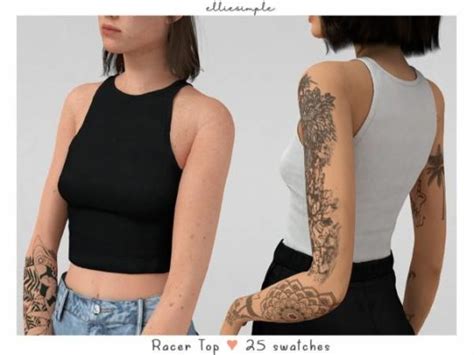 Скачать мод "Топ "racer top"" для Симс 4 бесплатно