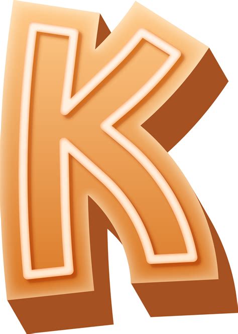 Gingerbread Alphabet Letter K 36005068 PNG