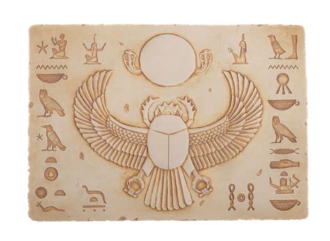 scarab beetle ancient egypt artifacts papyrus painting sacred scarab