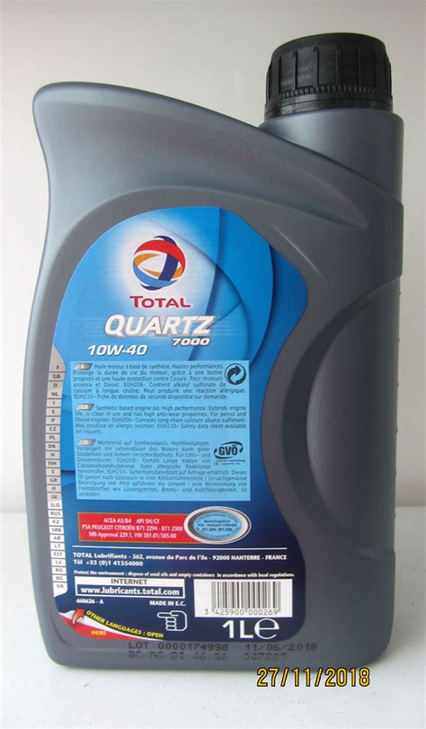 Total Quartz 7000 10W-40 свежее - Лабораторные анализы - Свежие - Форум ...