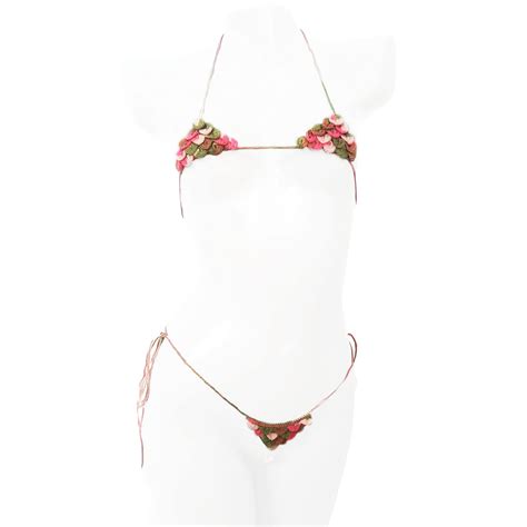 Trangscrochet Micro Bikini Extreme Crotchless Crochet G String Bikini