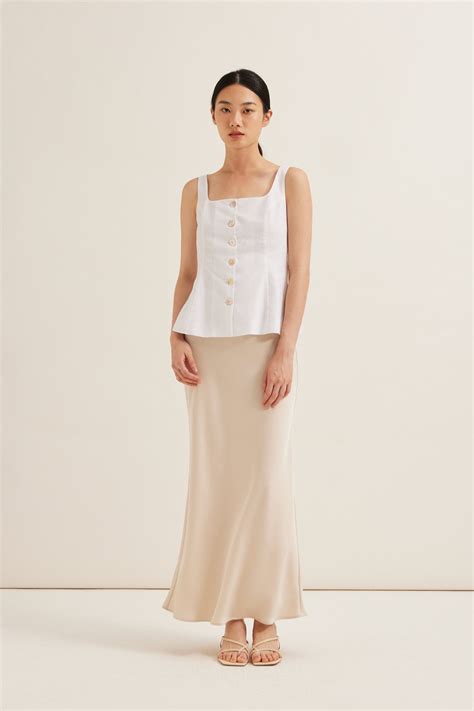 Satin-Finish Slip Skirt - Our Second Nature