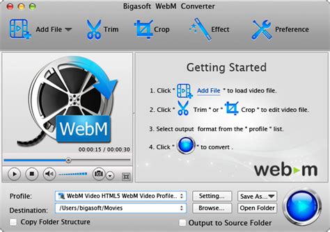 WebM Converter for Mac: Perfect WebM Encoder. Convert WebM/VP8 video easily