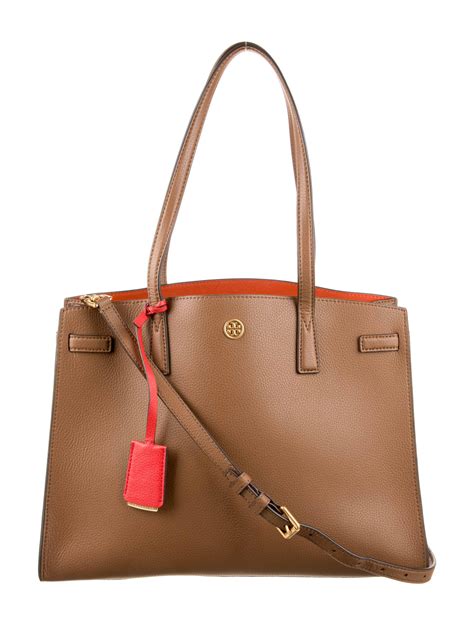 Tory Burch Leather Tote Bag - Brown Totes, Handbags - WTO510768 | The