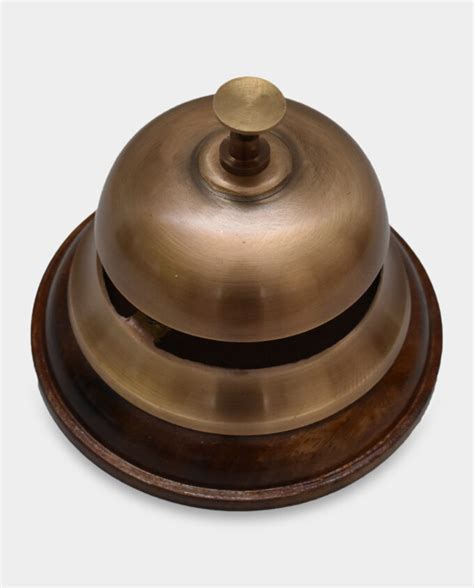 Hotel Reception Bell Brass and Wood to the Bar Restaurant Hotel ...