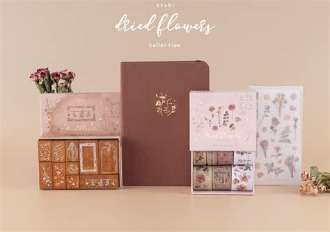 Tsuki ‘Dried Flowers’ Transparent Sticker Set ☾ – NotebookTherapy