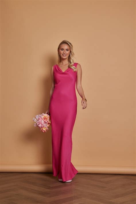 hot pink bridesmaid dresses 11
