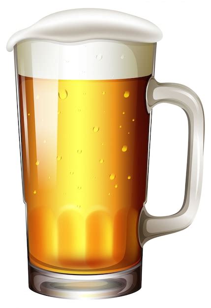 Une Pinte De Bière Sur Fond Blanc | Vecteur Premium
