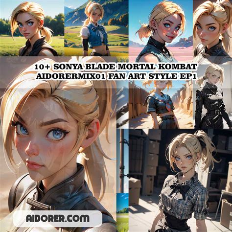 10+ SONYA BLADE MORTAL KOMBAT AIDORERMIX01 FAN ART STYLE EP1 - Aidorer