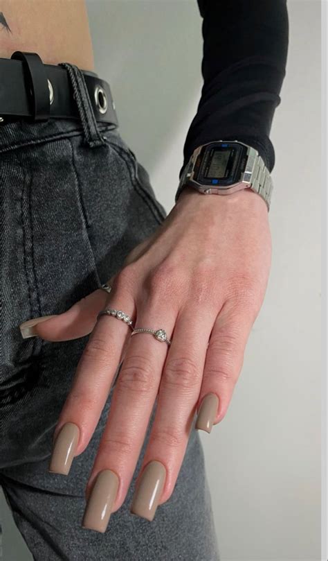 Нюдовые ногти. Квадратные ногти . in 2024 | Gel nails, Stylish nails ...