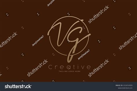Initial Vg Logo Hand Drawn Letter Stock Vector (Royalty Free ...