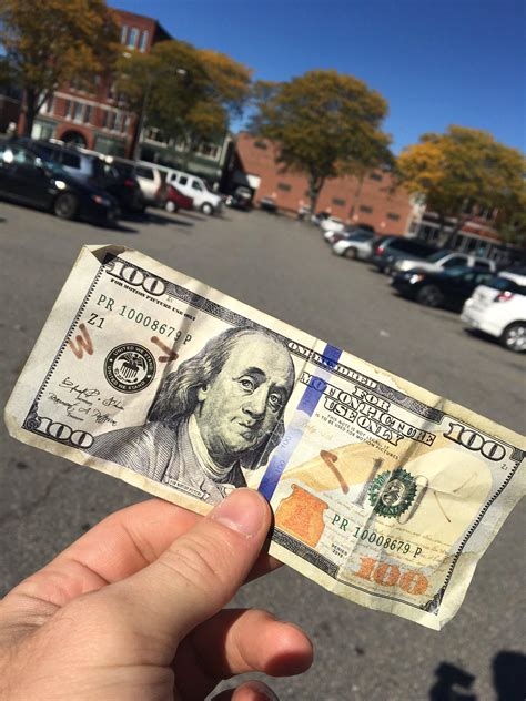 Finding a hundred dollar bill in the parking lot only to learn it’s