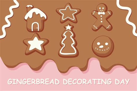 Gingerbread Decorating Day background. 14721144 Vector Art at Vecteezy