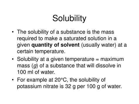 solubility  solubility curves powerpoint