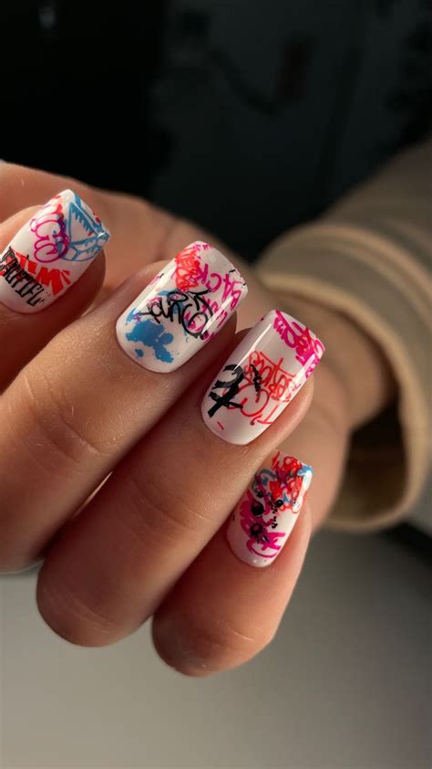 Граффити | Nail art, Nails, Manicure