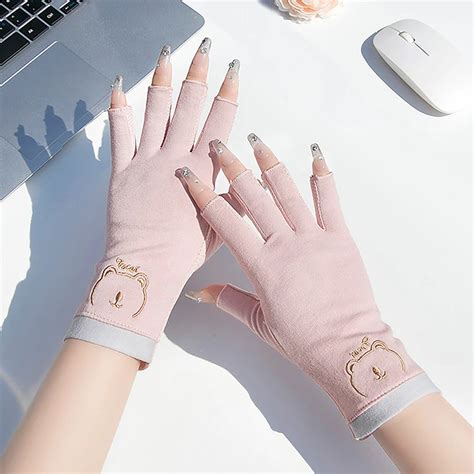 Перчатки для ногтей с защитой от УФ-излучения, 1 пара | AliExpress
