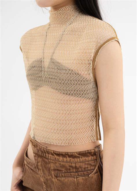 Oude Waag Mesh Top - Nude | Garmentory