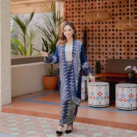 batik dress  set loose fit batik batik embossed pattern outer