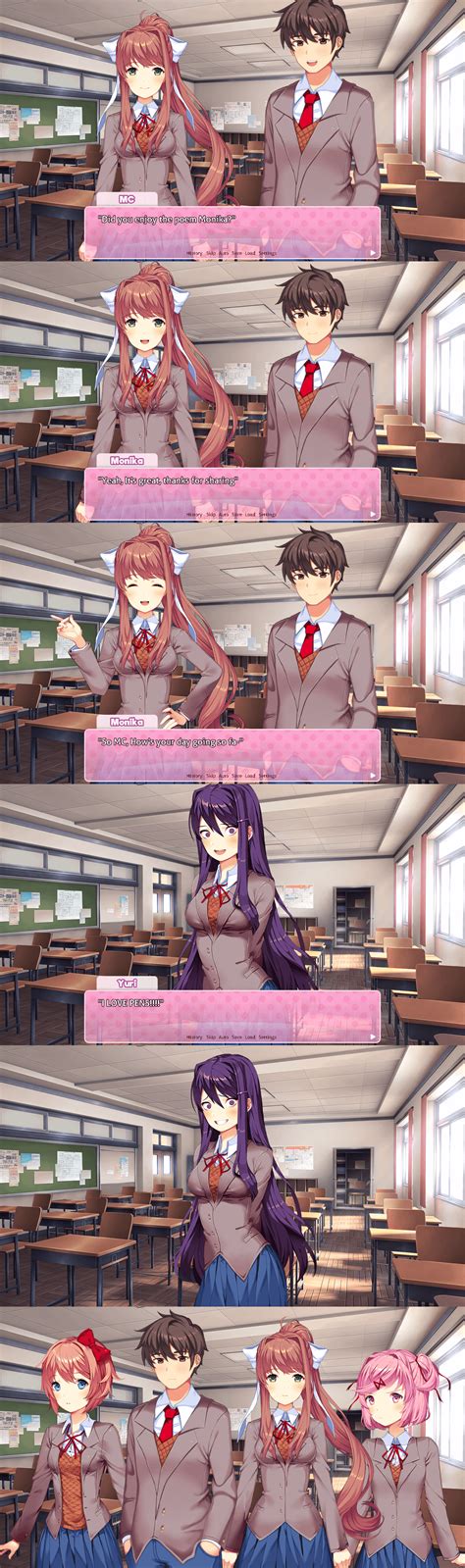 Yuri loves Pens : r/DDLC