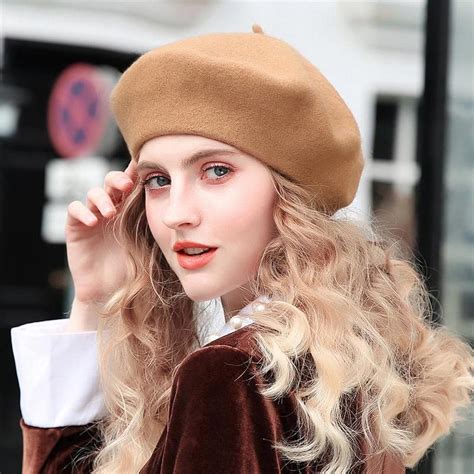 Buy Plain French Beret Hat Wool Women Girls Fashion Hats at affordable ...