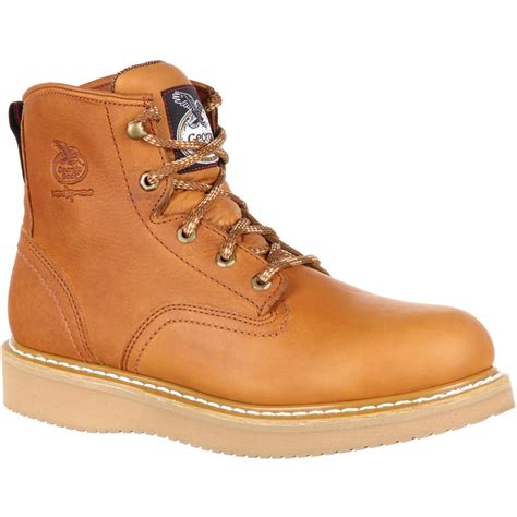 Georgia Boot - Men's Leather Work Boots with Wedge Sole - Style #G6152