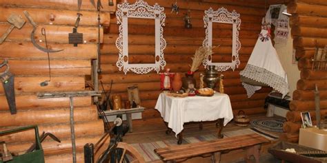 Русская изба макет интерьера - 94 фото