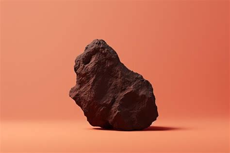 Premium AI Image | a rock on a pink background with a red background