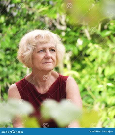 Mature, blonde woman. stock image. Image of middle, caucasian - 49952787